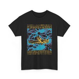 It Demands a Sacrifice Grasshopper Graphic T-Shirt – Dark Surreal Japanese Horro